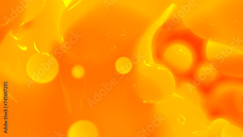 orange honey color reflecting fantastic gentle fluid backdrop - abstract 3D illustration photo