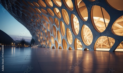 the exterior of a contemporary hall