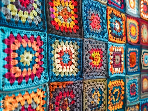 Granny Square Crochet Art