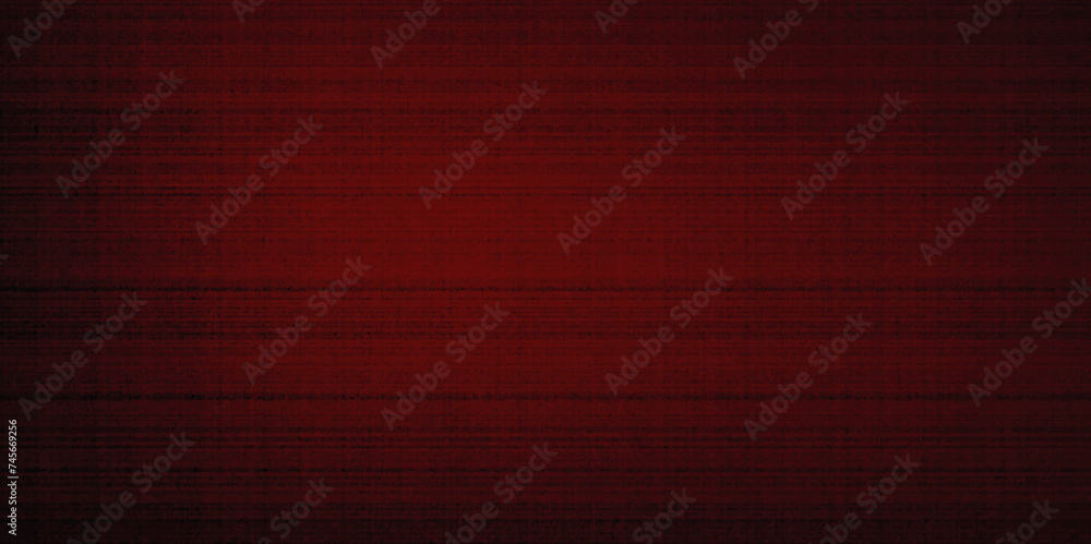 Fototapeta premium Red texture. Denim pattern fabric texture close up. Red texture fabric background natural linen texture. Red texture fabric cloth textile background. 