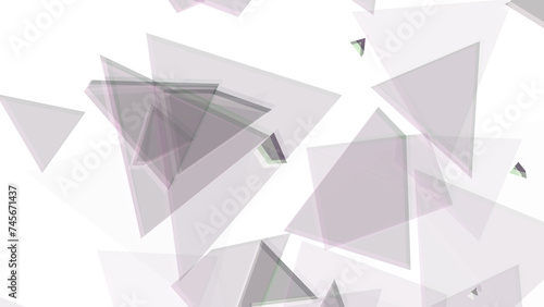 Abstract geometric background with white triangles and polygons animated on a light backdrop.