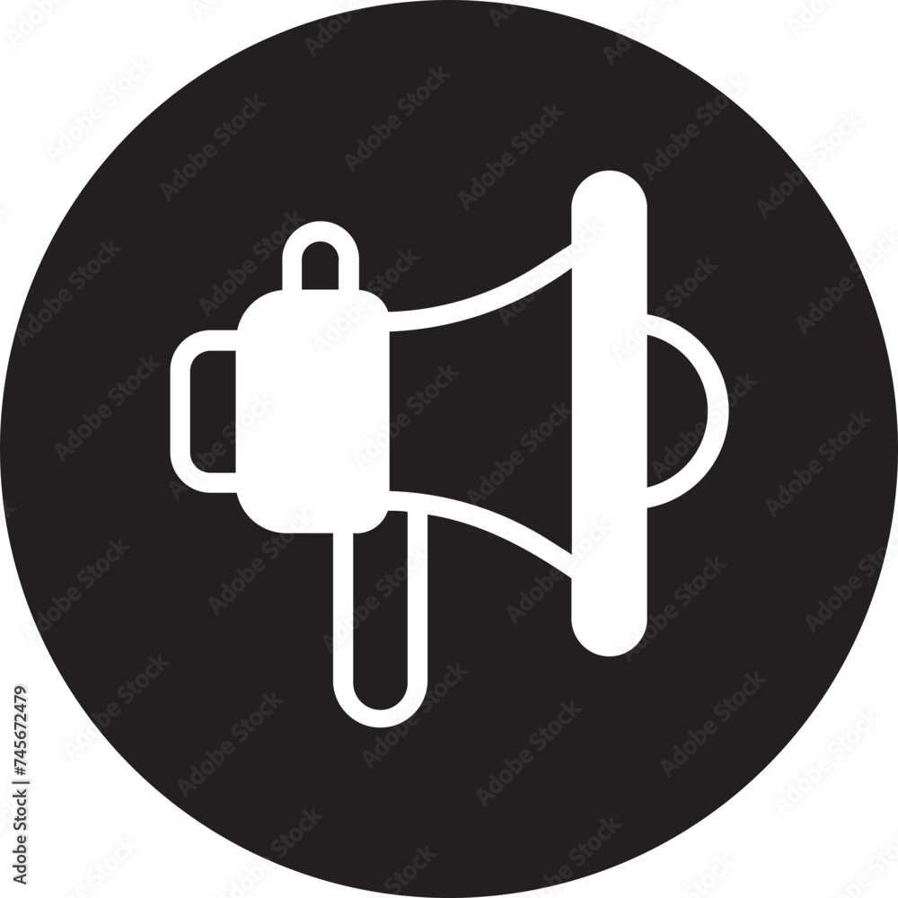 megaphone glyph icon