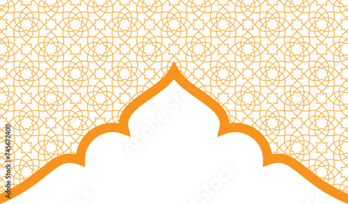 Islamic arch with geometric pattern