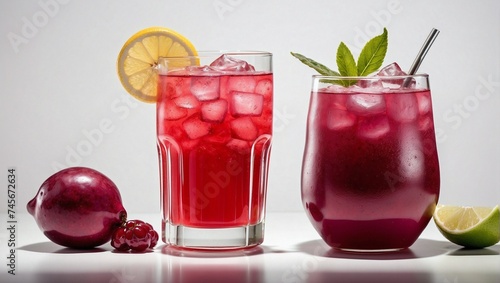 Array of Glasses Filled With Various Drinks