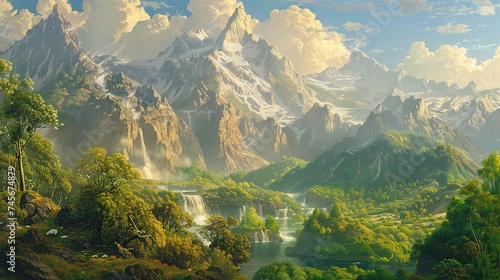 landscape in the mountains