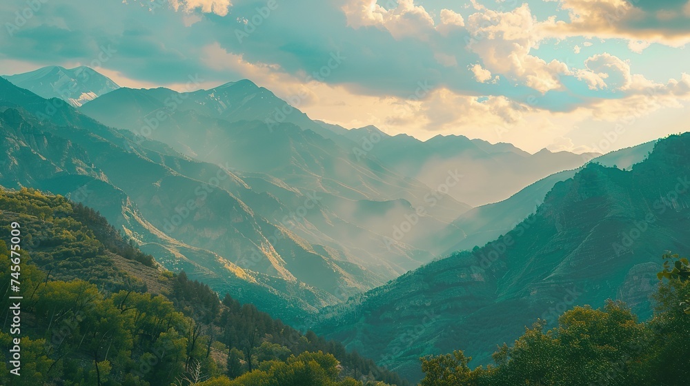 Fototapeta premium landscape in the mountains
