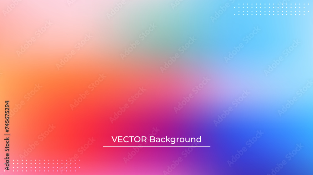 Smooth and blurry colorful gradient mesh background. Modern bright rainbow colors. Easy editable soft colored vector banner template. Premium quality Smooth and blurry colorful gradient mesh background. Modern bright rainbow colors. Easy editable soft colored vector banner template. Premium quality