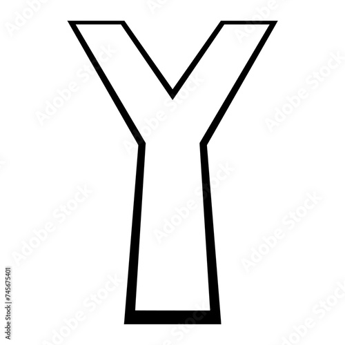 Logo letter y tall slender ...