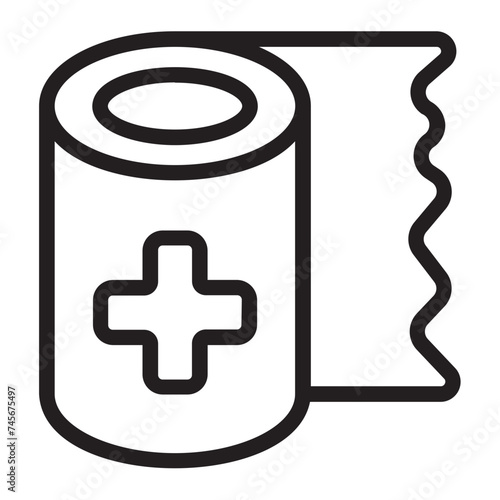 bandage line icon