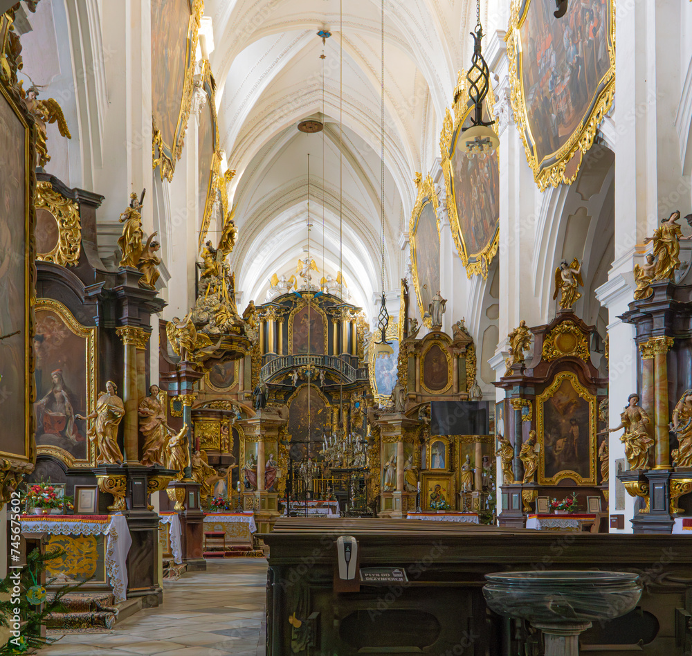 The main altar in the Cistercian Abbey in Henryków