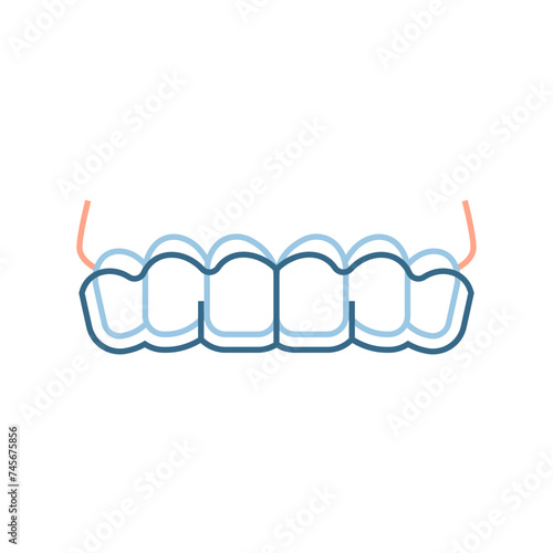 Orthodontic silicone trainer. Invisible braces aligner, retainer.