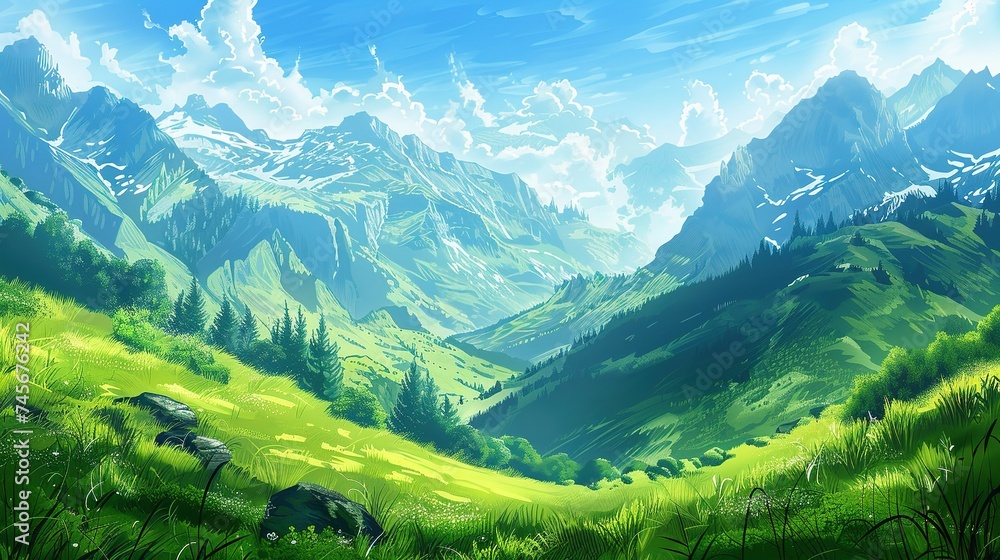 Obraz premium landscape in the mountains