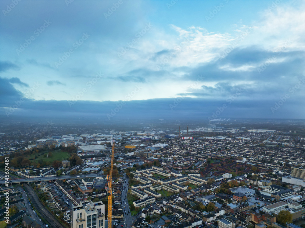 Obraz premium Aerial View of West Croydon London City of England Great Britain. November 20th, 2023