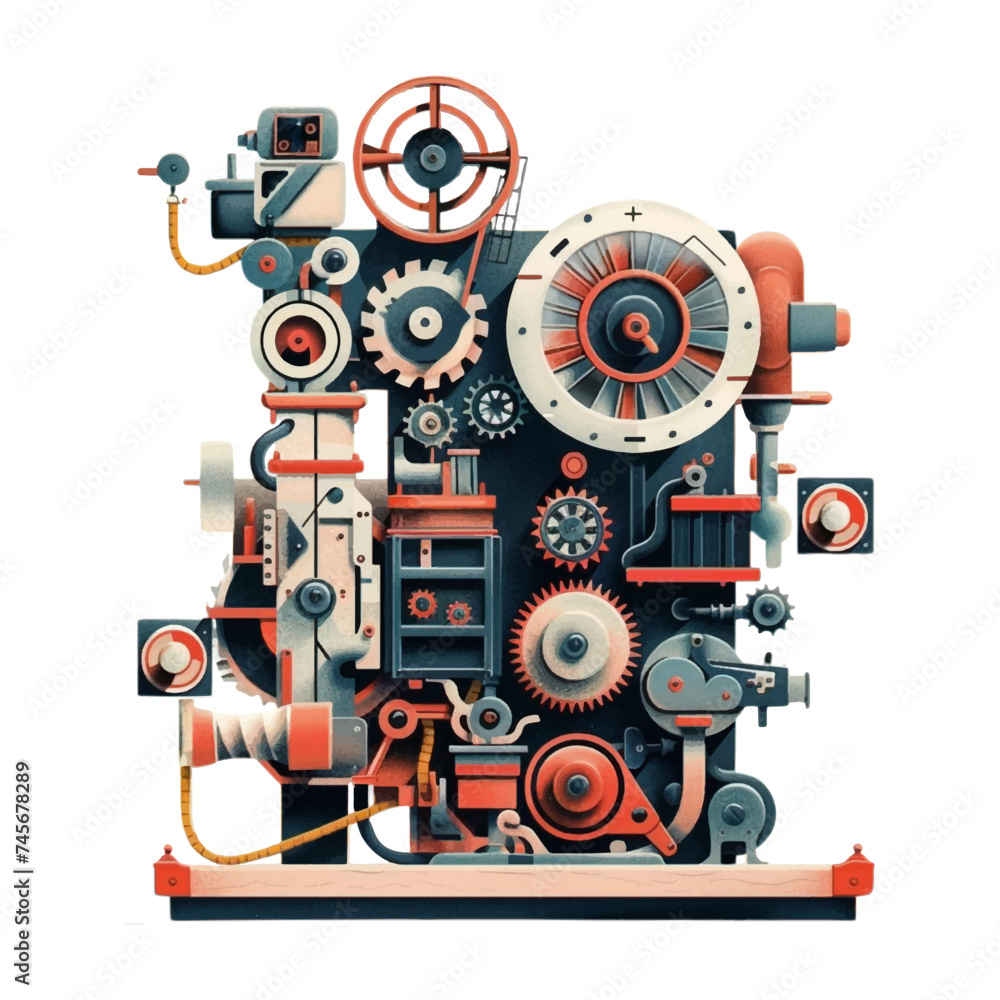 Obraz premium Machine illustration on white background