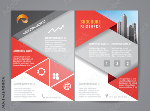 Brochure flyer design template. Modern Urban Wallpaper Design for A4 Banners and Booklets