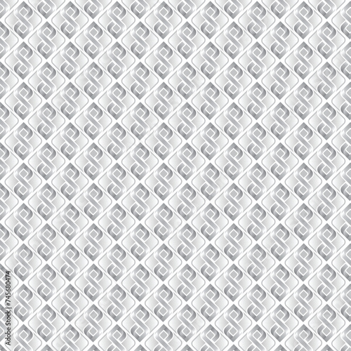 Interlocking diamond chain pattern in a monochrome color scheme, ideal for backgrounds and textiles
