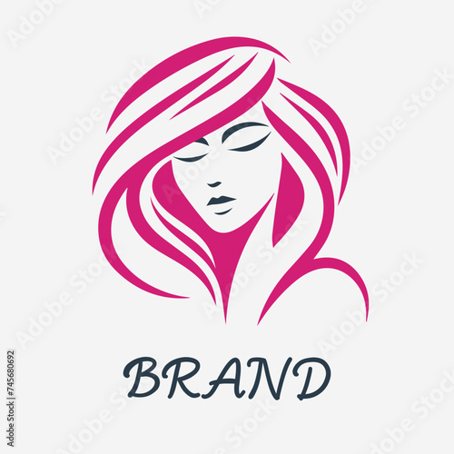 Brand Logo of Elegant pink swirls form an abstract shape
