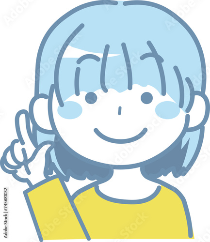 案内・紹介をする女性のイラスト2-4