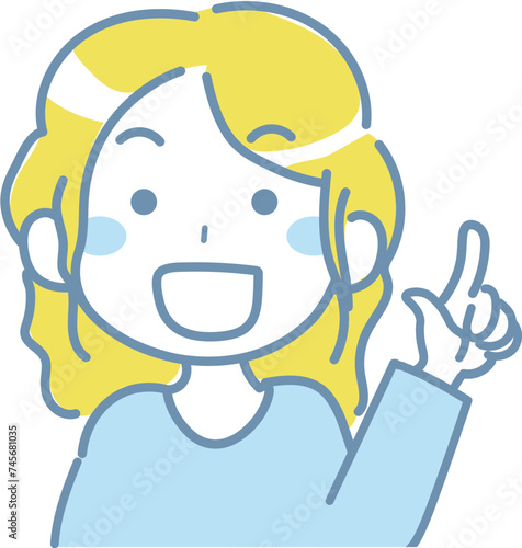 案内・紹介をする女性のイラスト2-5