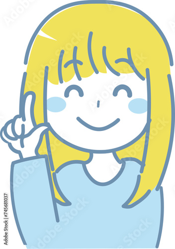 案内・紹介をする女性のイラスト2-7