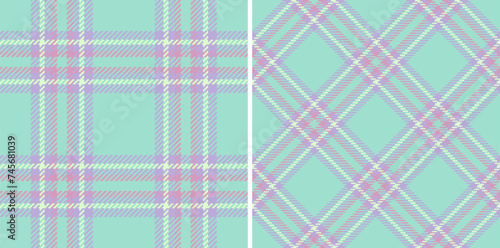 Pattern texture seamless of check background vector with a plaid fabric tartan textile.