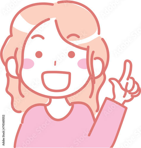 案内・紹介をする女性のイラスト3-5