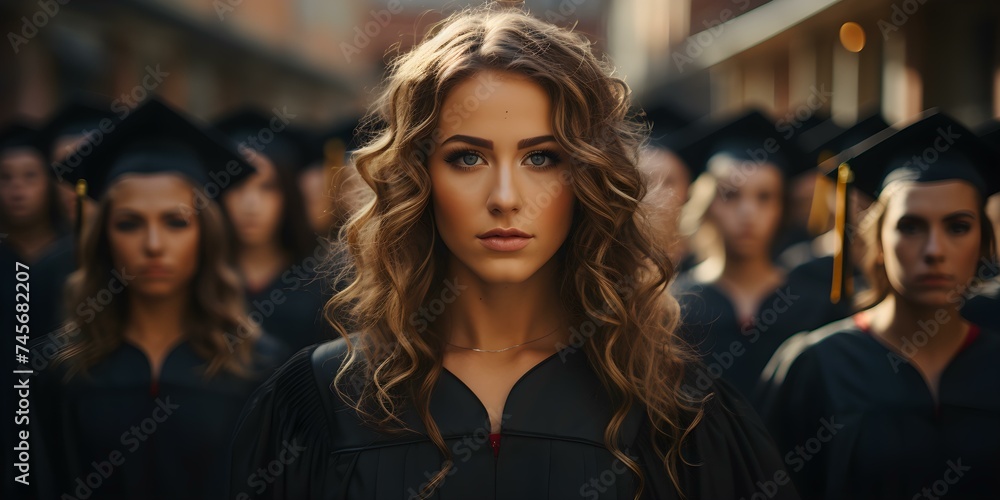 Anticipation of Promising Futures: A Group of Determined Female Graduates. Concept Graduates, Empowerment, Women in Education, Future Leaders, Success Anticipation of Promising Futures: A Group of Determined Female Graduates. Concept Graduates, Empowerment, Women in Education, Future Leaders, Success