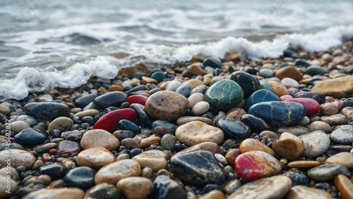 Cluster of Rocks on a Beach