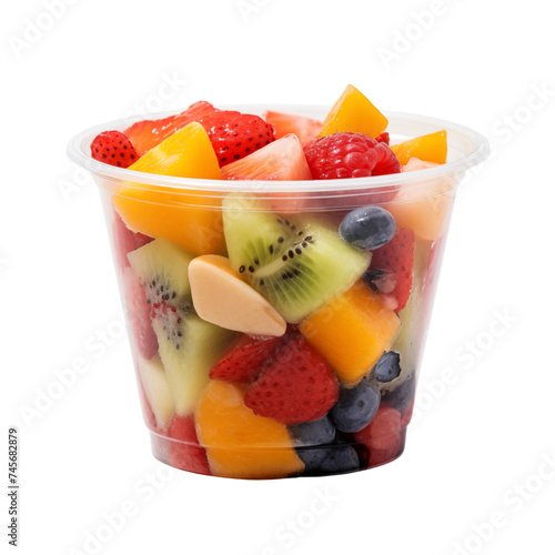 fruit salad isolated on transparent or white background, png
