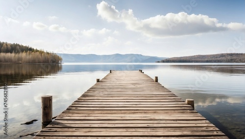 Wooden Dock on Lake