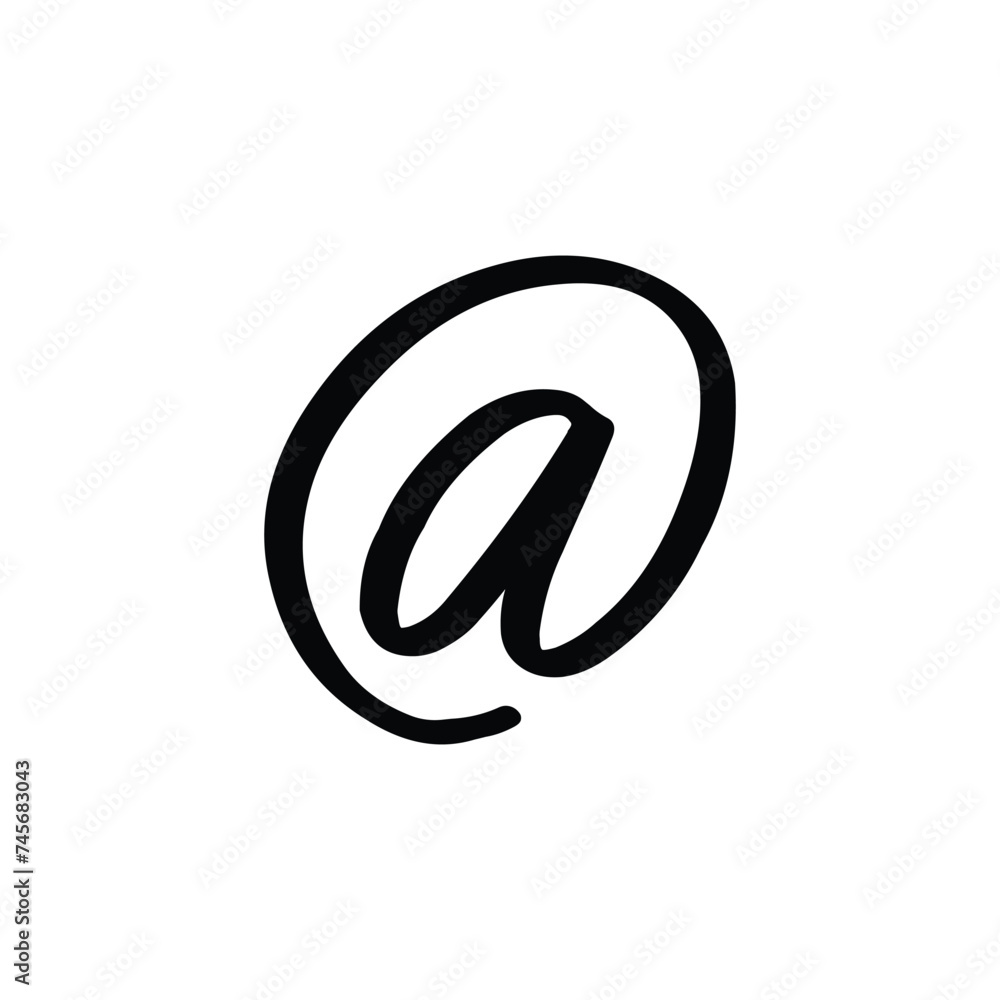 at sign symbol on white background at sign symbol on white background