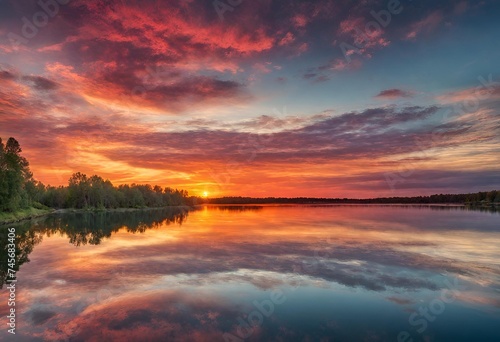 sunrise over the river