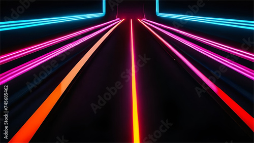 Neon running lights background