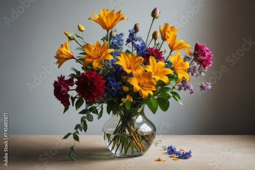 Wallpaper Mural bouquet of flowers in vase Torontodigital.ca