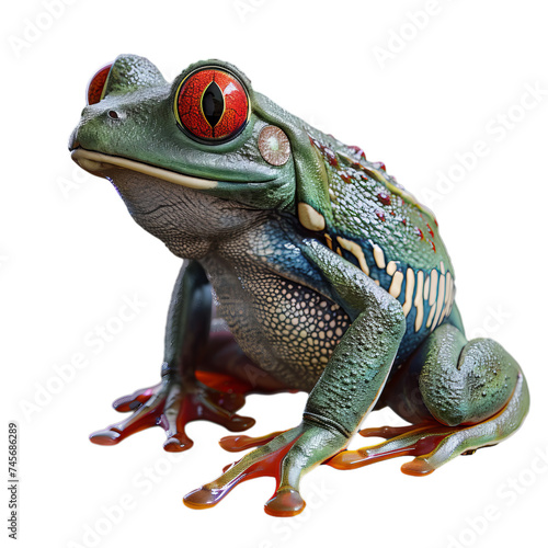 red eyed tree frog isolated on transparent background, png
