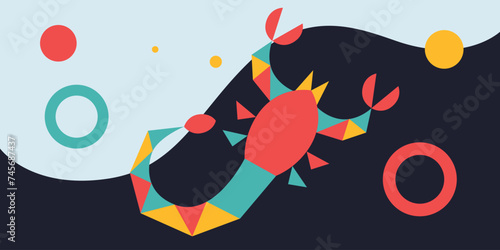 Flat zodiac signs, astrology. Scorpio. Twelve horoscope zodiac icons. Vector