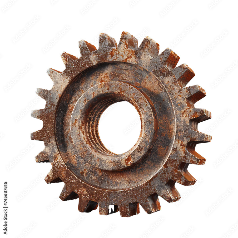 rusty gears isolated on transparent background, png rusty gears isolated on transparent background, png