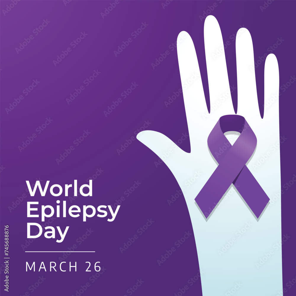 Fototapeta premium Epilepsy Awareness Day design template good for celebration usage. flat design. vector eps 10.