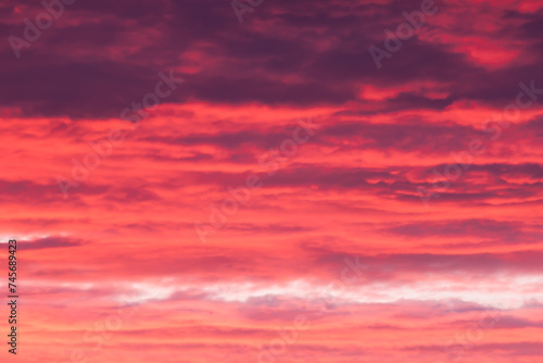 Bright vibrant sunset sky © romantsubin