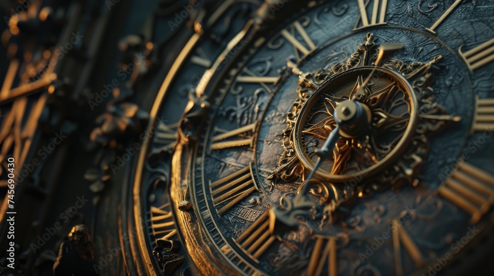 Symbolic Clock: Ticking Close-Up