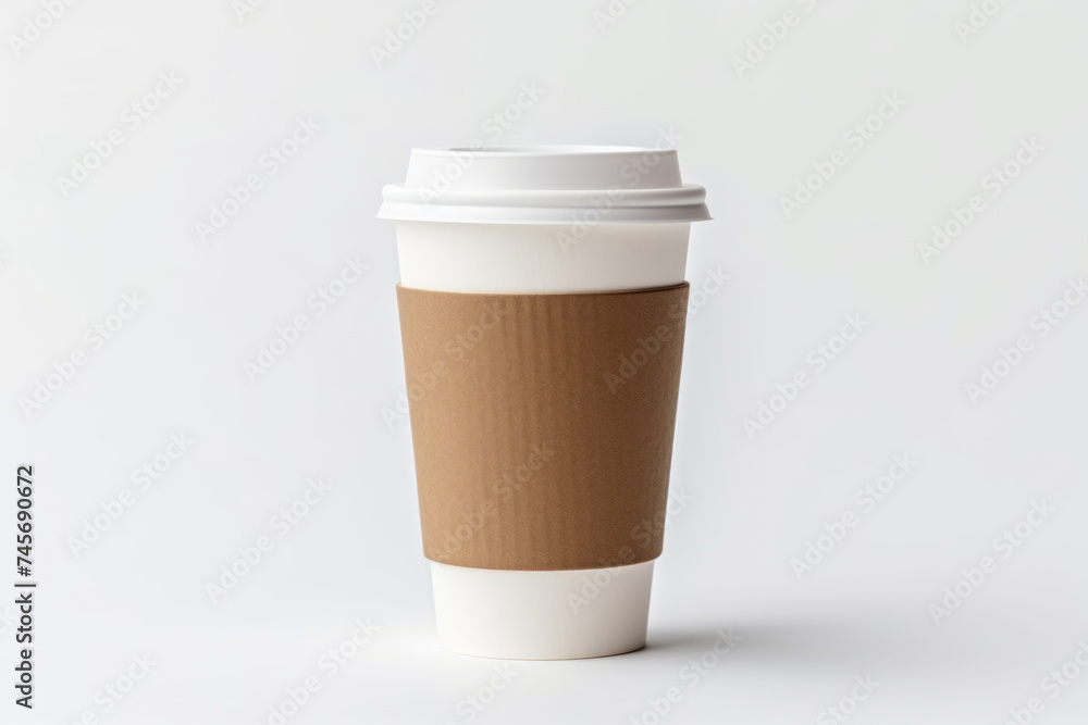 Disposable Coffee Cup on White Background Disposable Coffee Cup on White Background