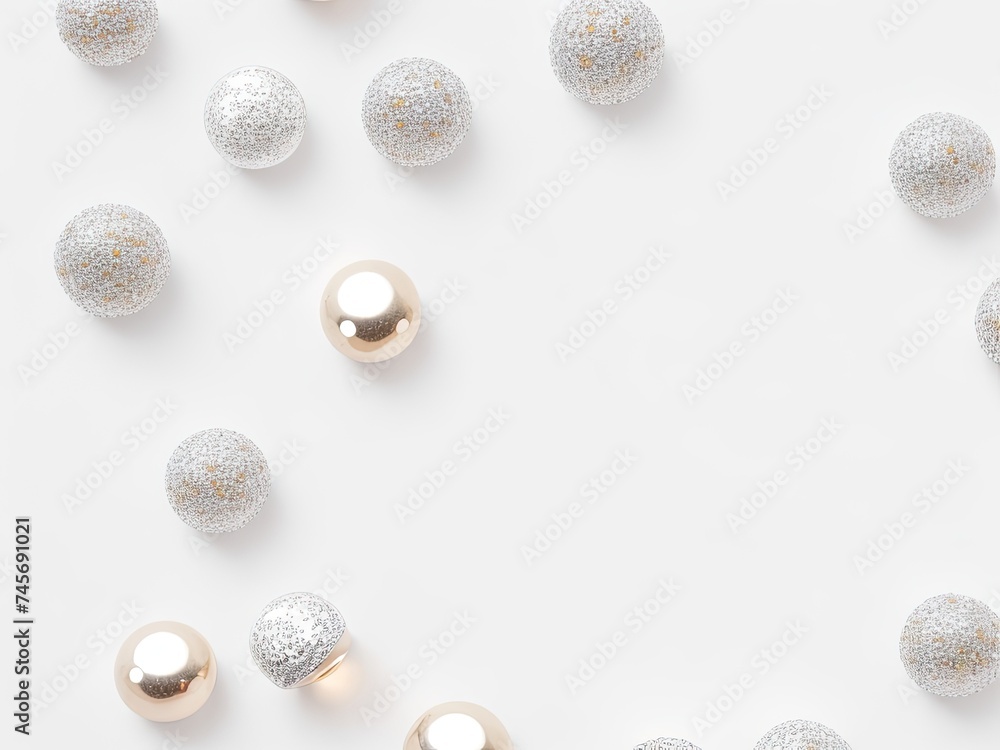 Beautiful white background with round and sparkly objects in a free photo Beautiful white background with round and sparkly objects in a free photo