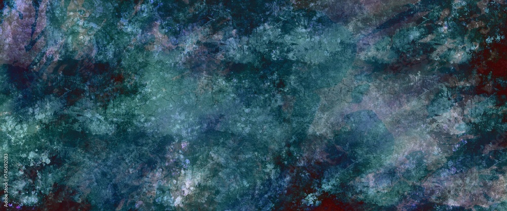 An abstract, light texture imitating stone, a galaxy in shades of blue with glowing elements; background