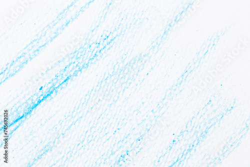 Wax crayon hand drawing skatch blue background