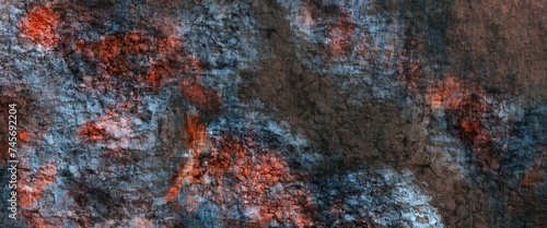 Abstract stone texture in shades of brown, red and blue; background