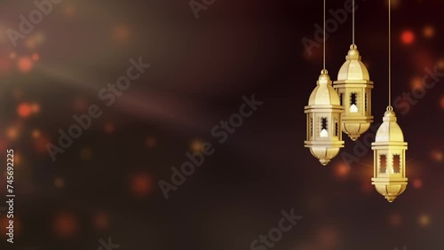 Lantern of ramadan celebration background