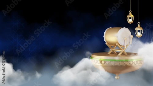 Ramadan background with bedug drum