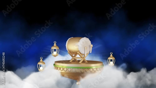Ramadan background with bedug drum