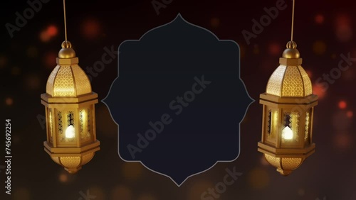 Lantern of ramadan celebration background