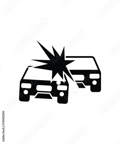 car accident icon, vector best flat icon.